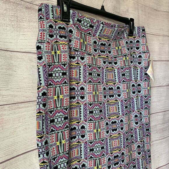 LuLaRoe Cassie Pencil Skirt Geometric Abstract Western Pattern Pull-On Size XL - Picture 11 of 15